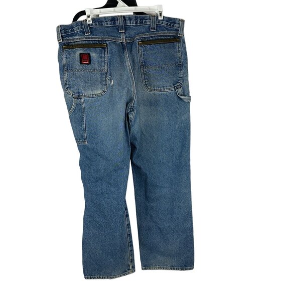 Riggs By Wrangler Mens Carpenter Jeans 38x30 Blue Denim Workwear - Picture 4 of 6